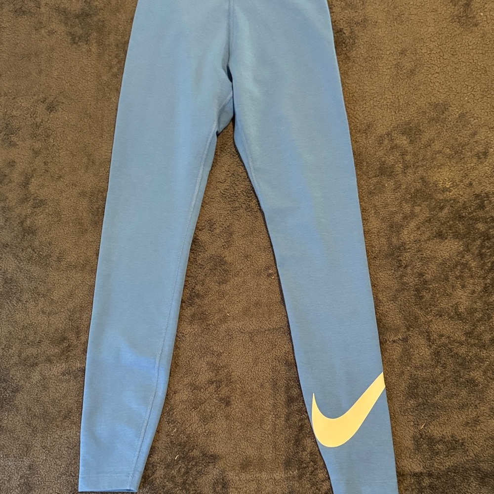 Nike  Leggings in Blue with White Swoosh